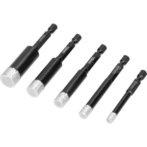 Vaccum Brazed Diamond Dry Drill Bits Hole Drilling Accessory for Granite Marble Ceramic Tile Glass