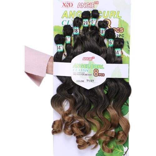FSR Body wave hair bundles 8 Pieces/Lot Synthetic Hair weaving ombre hair Extensions for women