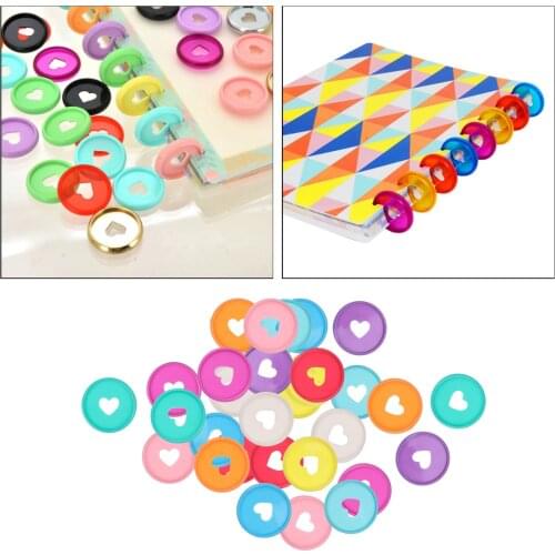 30pcs 35mm Mushroom Hole Binding Buckle DIY Loose-leaf Buckle Disc Notebook Binder Buckle for Scrapbook Office Supplies