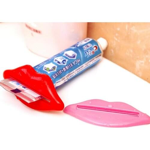 1 PCS Home Tube Rolling Holder Squeezer Sexy Hot Lip Kiss Bathroom Tube Dispenser Toothpaste Cream Squeezer