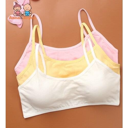 2pc/lot Girls Bra Sling Cotton Development Primary School Pupil Small Vest 10-15years