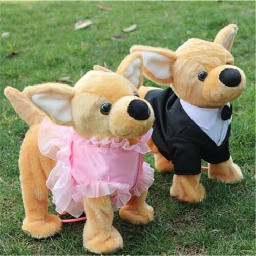 2018 Newest Electronic Pet Toys CHIHUAHUA Walking Singing Electronic Plush Dog Educational Toys For Children Birthday Gifts