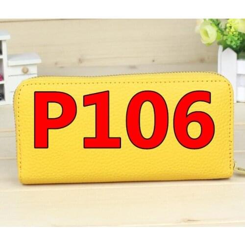 2018 Q2 yellow BP106 Ladies wallet European and American fashion multi-functional single-zipper PU new handbag purse BP 106
