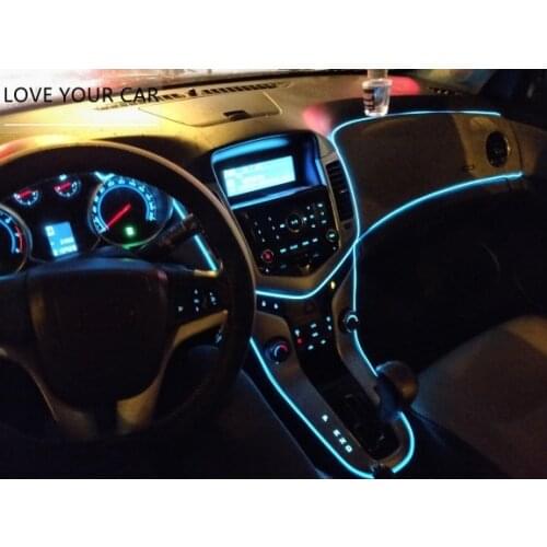 3m Car Ambient Light Interior Neon Led Cold Light USB/Cigarette lighter/Battery case/Driver Dashboard Console Atmosphere Lamp