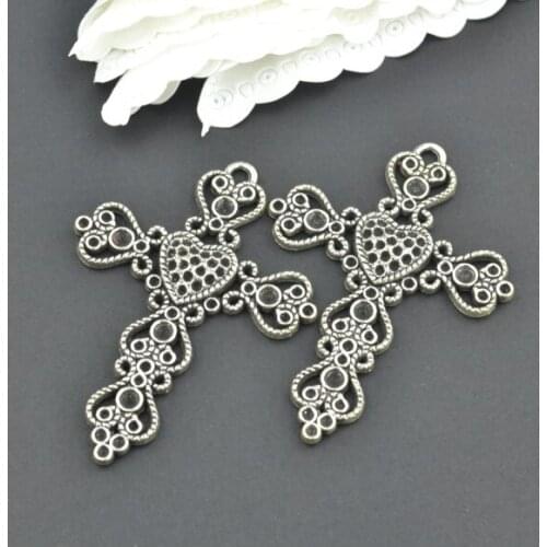 3Pcs metal cross Charm Antique Tibetan Silver Pendant Jewelry Products Charms Diy Pendants For Necklace Bracelets 2205