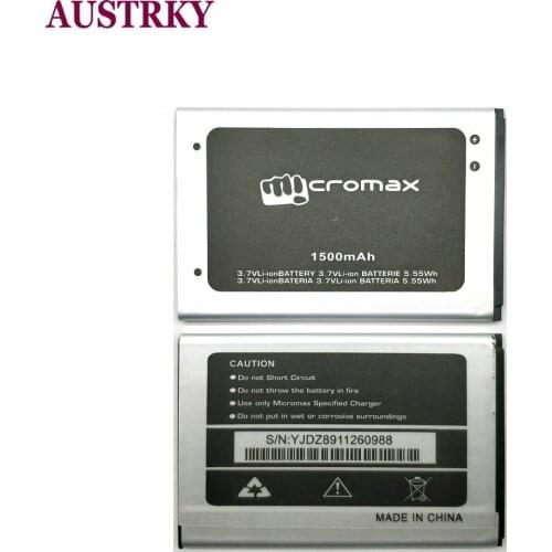 New Battery for micromax A28 A35 A36 A59 A61 A63 Phone 1500mAh Baterij Batterie Batteries + Tracking Code