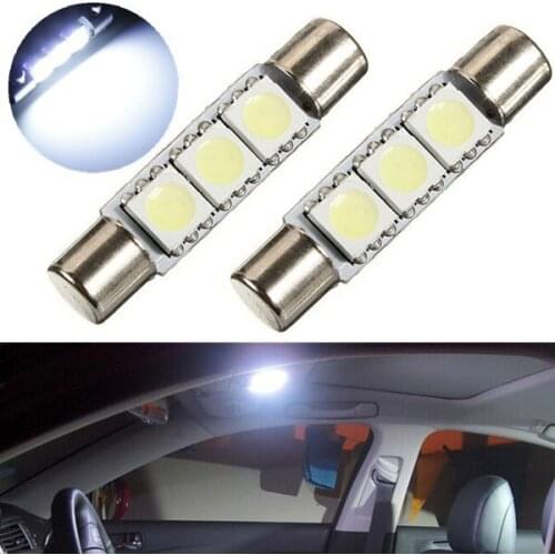 2X Car Led C5W Warm White 28mm 31mm 3SMD 5050 Wedge Auto Interior Festoon Dome Reading License Plate Light 4300K Ice Bule 6000K