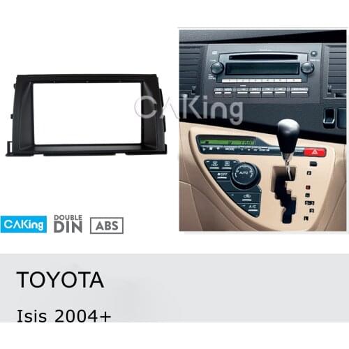 Double Din Car Fascia Radio Panel for Toyota Isis 2004+ Dash Kit Install Facia Face Plate Adapter Cover Front Bezel Console