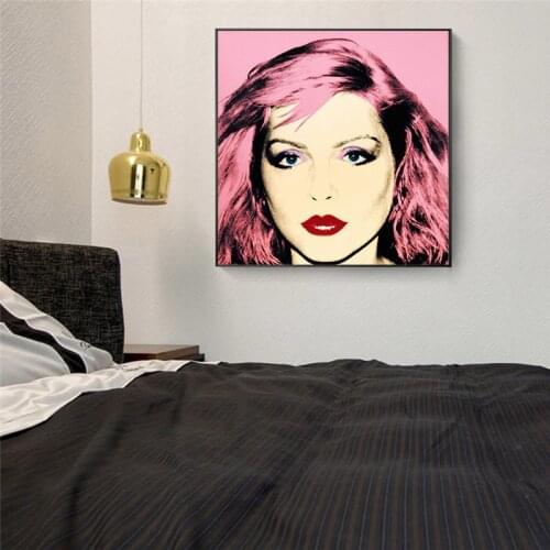 Andy Warhol Debbie Harry 1980 pop art Oil Painting on Canvas Posters and Prints Cuadros Wall Art Pictures For Living Room