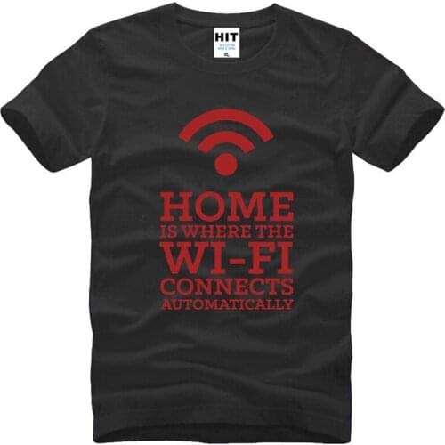 Creative Customized Wireless WIFI Letters Printed Mens Men T Shirt T-shirt New Summer Short Sleeve Cotton Casual Tshirt Tee