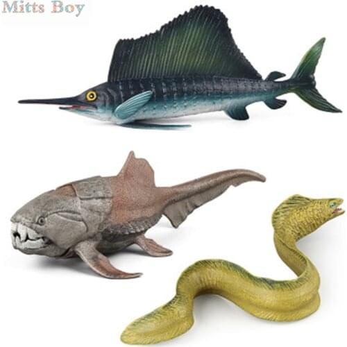 Simulation Marine Life Animal Model Simulation Sailfish Eel Figures Educational Toy for Children Baby Toy Figure Gift Collection