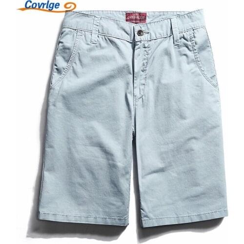 Covrlge Summer Mens Shorts Casual Plus Size Mens Cotton Boardshorts Fashion Short Pants Men Brand Clothing Cargo Shorts MKD014