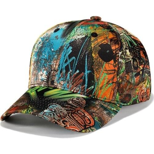 Fashion 3D Graffiti Baseball Cap For Men Women Flat Brim Trucker Hats Kpop Hip Hop Skateboard Snapback Cap gorras