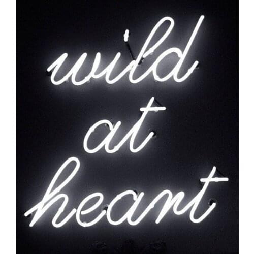 Neon Sign Wild at heart WINDOW OPEN club power Lamp resterant light Hotel custom coffee Impact Attract light