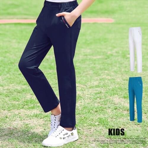 New 2021 Golf Children Pants Boys Trousers Golf Clothing Breathable Elastic Waist Summer Outdoor Sports Pants