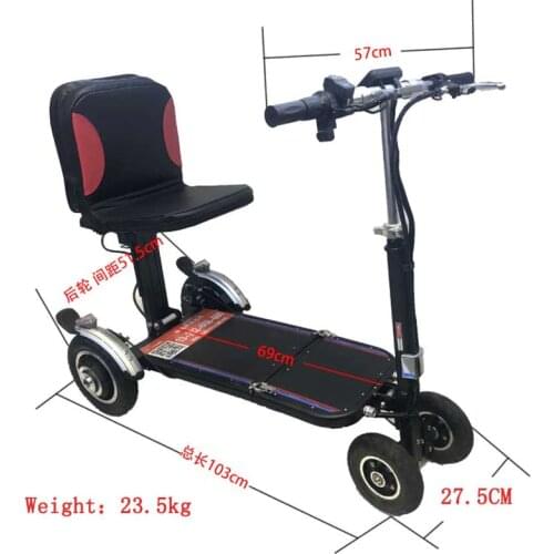 New smart foldable electric tricycle mobility scooter with electric scooter motor