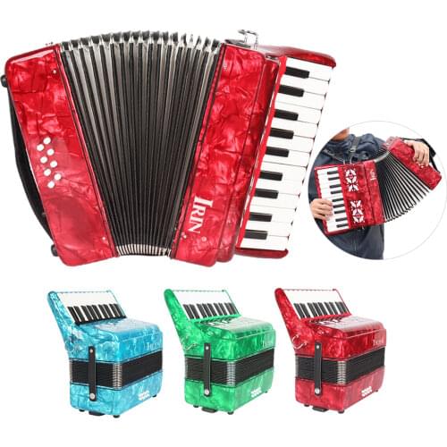 Mini Small Accordion Children 17-Key 8 Bass Accordion Educational Musical Instrument Rhythm Band Toy Improving Sense of Rhythm