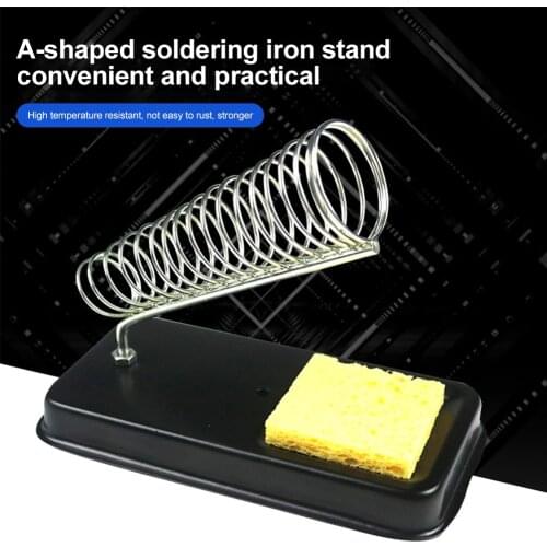 1PC Electric Soldering Iron Stand Holder Small Metal Support Station Welding Sponge Generic High Temperature Resistance Tools
