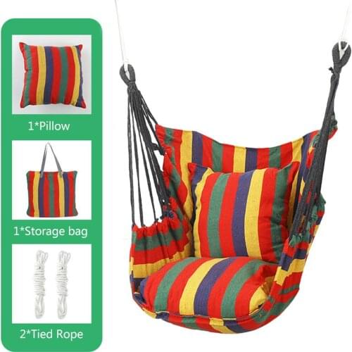 Portable Outdoor Camping Hammock Chair Hanging Rope Swing Hanging Bed Hunting Sleeping Chairs Bed Canvas Hammock For Bedroom
