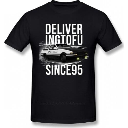 Awesome Initial D Fujiwara Takumi Delivering Tofu T Shirt Men Cool Ae86 Car Shift T Shirt Christmas Gift Tshirt Cotton Fabric