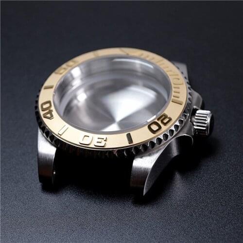 40mm Yacht-master Sapphire Glass Stainless Steel Case For Seikoskx007 009 Nh35 Nh36 8215 2836 Movement Watch Case Modification