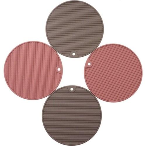 Silicone Cup Coasters Cushion Mug Round Heat Resistant Cup Table Mat Non-slip Pot Drinking Cup Coaster Placemat Kitchen Supplies