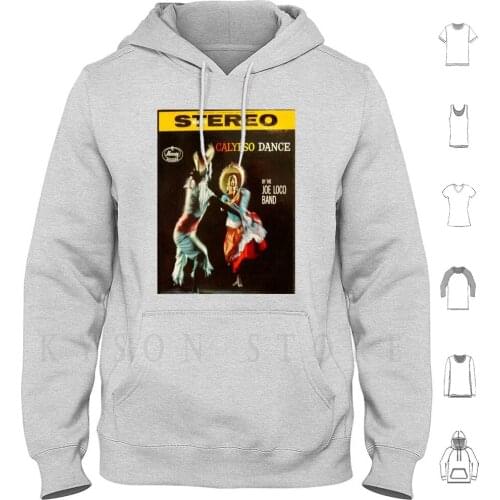 Calypso Dance , 1950s Album Cover Hoodies Long Sleeve Jamaica Haiti Voodoo Calypso Reggae Stereo