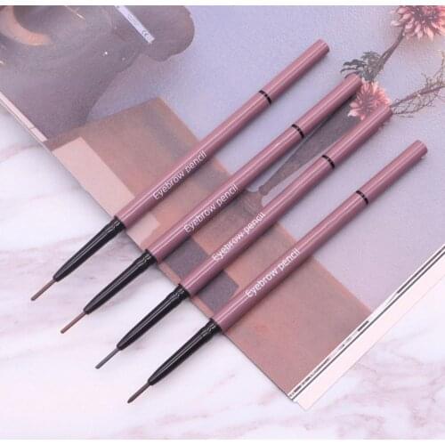 Fine Core Eyebrow Pencil Waterproof Smudge-proof Long Lasting Easy To Color Double-end Eyebrow Pen