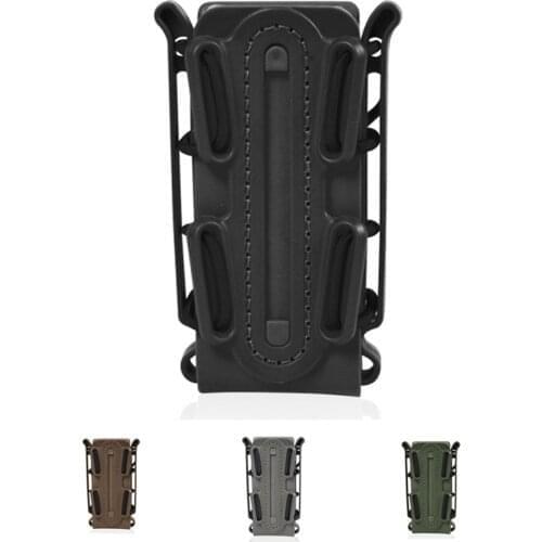 Military Gear Tactical Rifle Pistol Soft Shell Mag Pouch Open Top Gun Case For 9mm Molle Cartridge Holder Magazine Pouch Holster