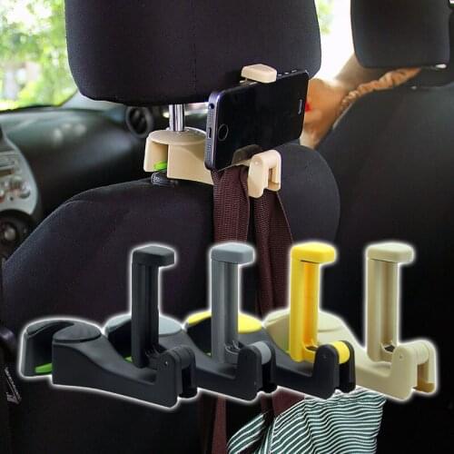 High Quality Car Rear Pillow Phone Holder Auto Headrest Hook Universal Car Bracket Seat Back Hanger Plastic Phone Holder In Car