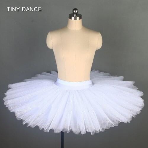 Scalloped Ruffle Edges Ballet Dance Pancake Tutu Practice Rehearsal Platter Tutu Skirt for Girls and Women Half Tutus BLL103