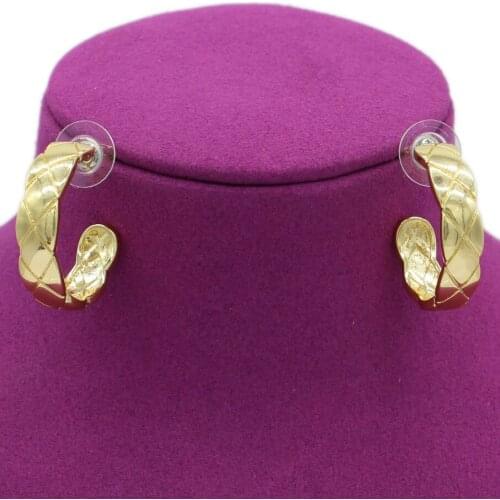 PINXUN Gold Color Earrings For Ethiopian Dubai Nigerian Women Men Gold Plated Jewelry Wholesale Jewelry Arab Party Gifts JLY14