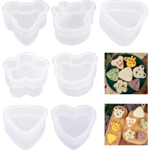 1/4PCS/Set DIY Sushi Mold Onigiri Rice Ball Food Press Triangular Sushi Maker Mold Sushi Kit Japanese Kitchen Bento Accessories