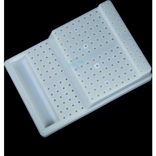 168 hole Dental burs holder RA - FG Bur Block Holder Station with Lid Plastic Holds burs holder