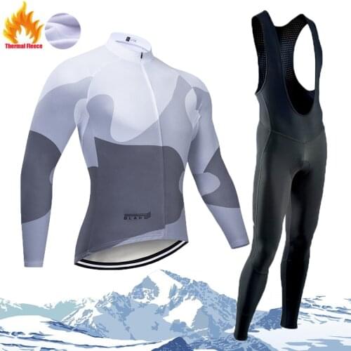 STRAVA Winter Bicycle Set Bike Cycling Team 2021 Thermal Fleece MTB Long Sleeve Sportswear Autumn Racing Pro Jersey Suit for Men