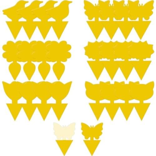 24 Pcs of Yellow Sticky Mousetraps, Suitable for Indoor and Outdoor Natural Pest Control, Fruit Fly Traps for Plants