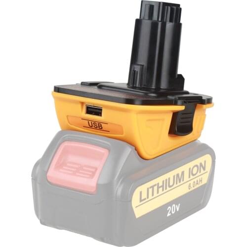 For Dca1820 20V 18V USB Adapter Work With For Dewalt Max Xr Dcb200 Dcb201 Dcb203 Dcb204 Dcb205 Dcb206 Compact Battery