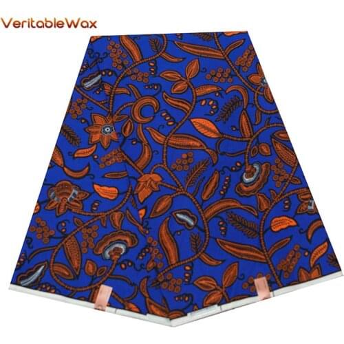 New Africa Ankara Polyester Fabric Blue Cloth Sewing Quilting Fabrics For Patchwork Needlework DIY Handmade Accessories FP6263