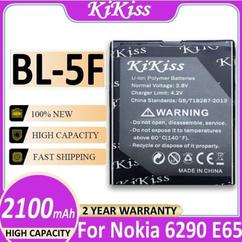 2100mAh BL-5F BL5F BL 5F Phone Battery for Nokia N72 N78 N95 N93i E65 6210 6260S 6290 N96 N98 6710N +Tracking Number
