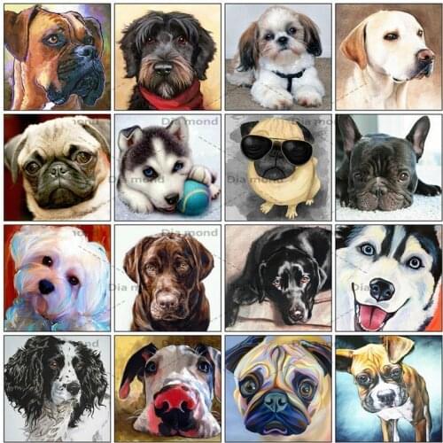 Diamond Painting Dog 5D DIY Full Square Diamond Embroidery Animals Rhinestone Picture Cross Stitch Handmade Gift Home Decor