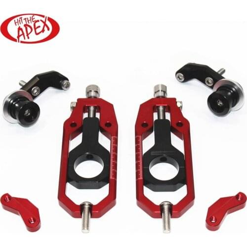 Aluminum CNC Motorcycle Chain Tensioners kit for Yamaha YZF-R1 2004 2005 Catena Axle Spindle Parts Adjuster With Swingarm Spool