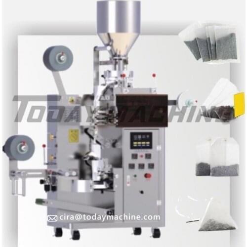 Automatic tea bag packing machine with label