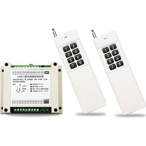 Long Distance learning code 12V 8CH RF Wireless remote control switch Radio Controller lamps & lanterns of motor controller-JRL