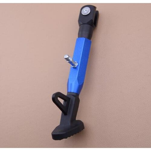 Black Blue CNC Alloy Adjustable Motorcycle Single Side Stand Leg Foot Kickstand Supporter 19-22CM