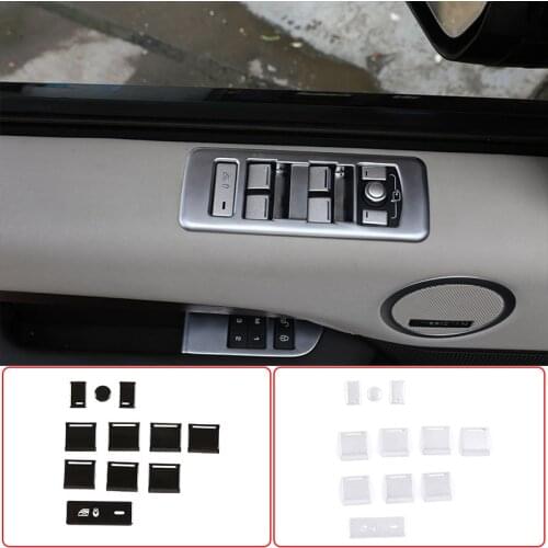 For Land Rover Discovery 5/Range Rover Sport Vogue Velar Evoque Door Glass Lift Button Decorative Stickers Car Accessories