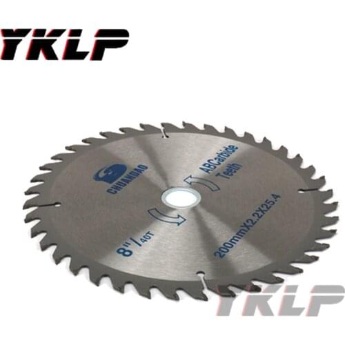 8" 200mm Carbide Circular Saw Blade Bore 25.4/30mm Cutting Disc for Wood Cutting Thickness 2.2/3mm 40/60/80Teeth