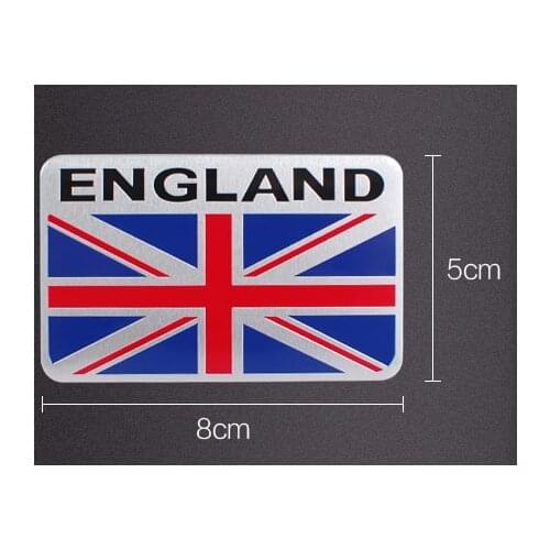 England UK Flag Auto Trunk Side Tailgate Motorcycle Emblems Badges Decal Sticker Car Accessories
