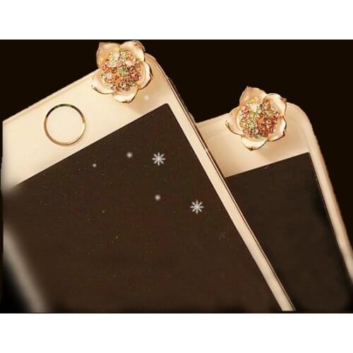 Hot Sales Flower Buds Front Universal Phone Dust Plug Earphone Jack Plug for 3.5mm Earphone Hole Plug