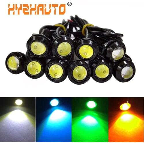 HYZHAUTO 10Pcs 3W COB Fog Lights 18MM Eagle Eye Led Bulbs Auto DRL Daytime Running Lights Driving Reverse Backup Lamp 12V