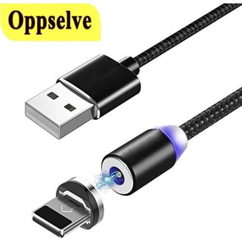 Oppselve Magnetic USB Cable For iPhone XS Max XR X 8 7 11 Pro Magnetic Fast Charging Wire Adapter USB Cable Mobile Phone Cables